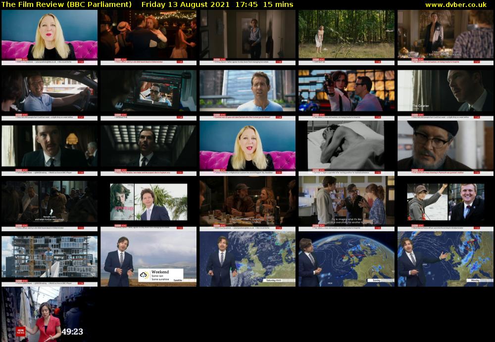 The Film Review (BBC Parliament) Friday 13 August 2021 17:45 - 18:00