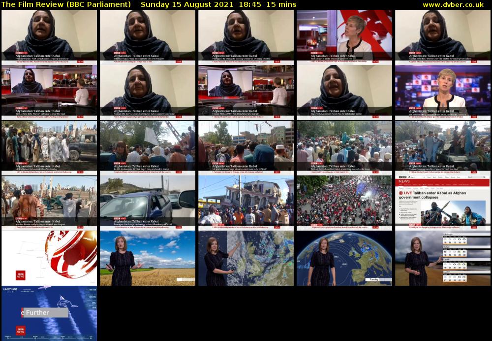 The Film Review (BBC Parliament) Sunday 15 August 2021 18:45 - 19:00