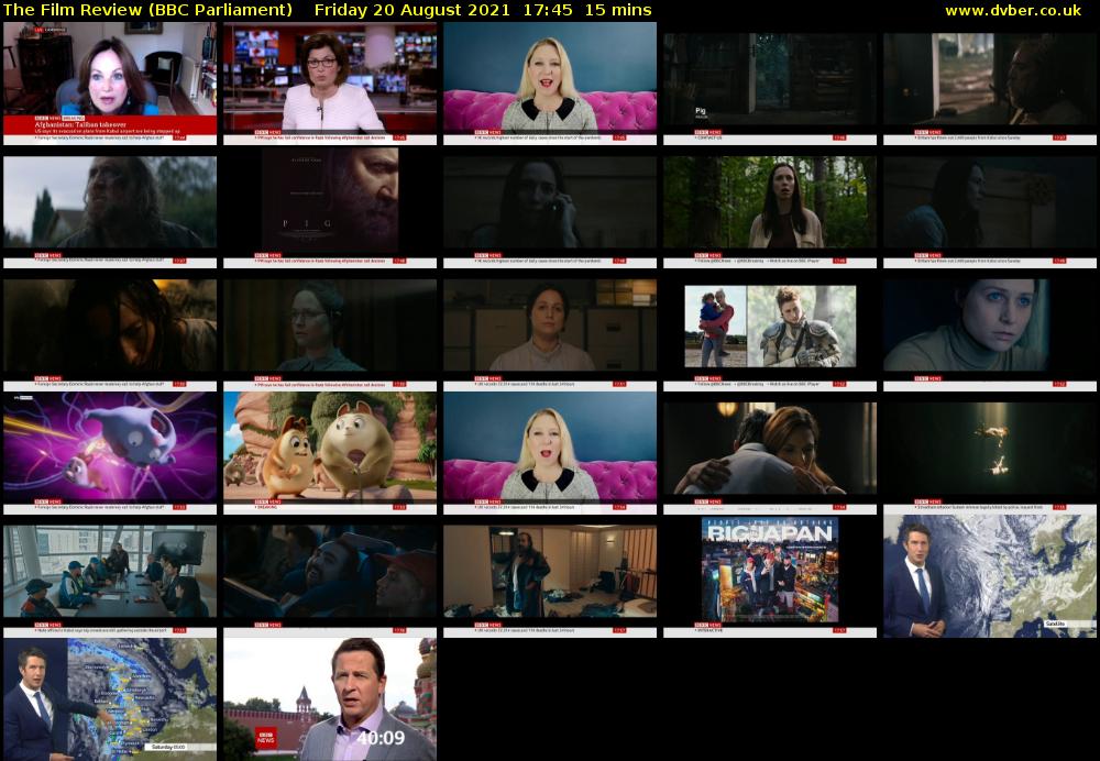 The Film Review (BBC Parliament) Friday 20 August 2021 17:45 - 18:00