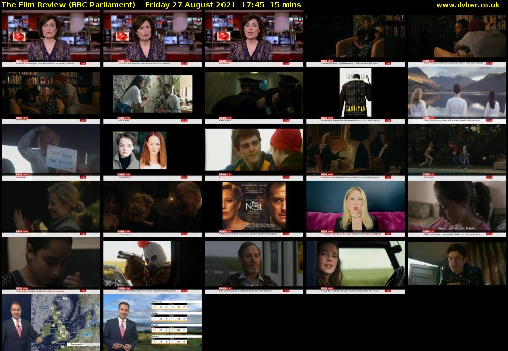 The Film Review (BBC Parliament) Friday 27 August 2021 17:45 - 18:00