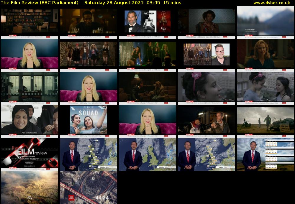 The Film Review (BBC Parliament) Saturday 28 August 2021 03:45 - 04:00