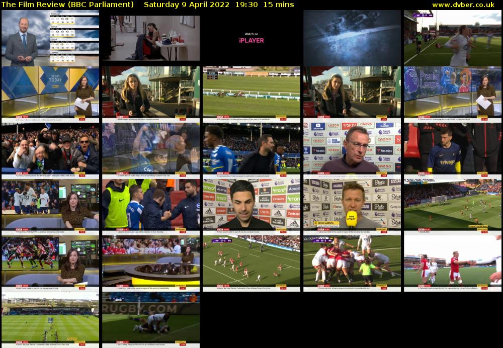 The Film Review (BBC Parliament) Saturday 9 April 2022 19:30 - 19:45
