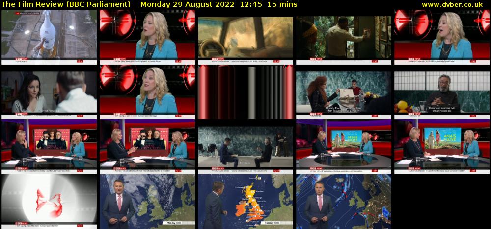 The Film Review (BBC Parliament) Monday 29 August 2022 12:45 - 13:00