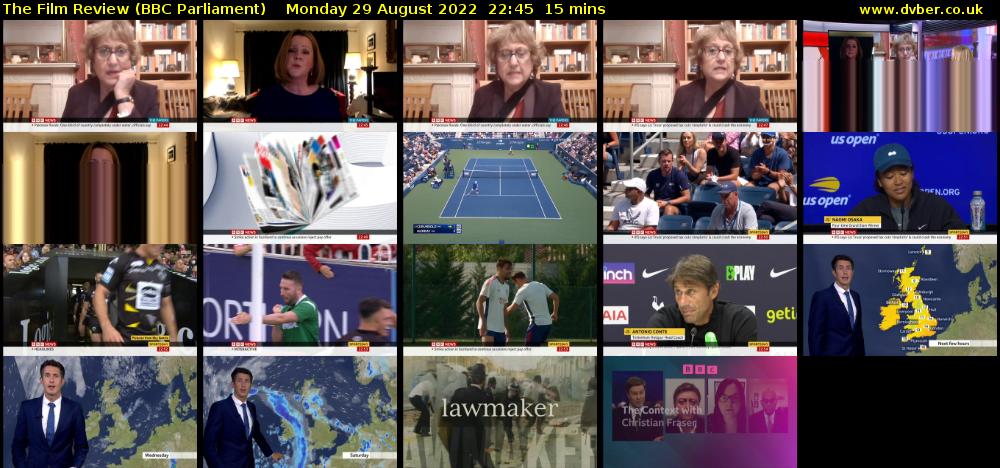 The Film Review (BBC Parliament) Monday 29 August 2022 22:45 - 23:00
