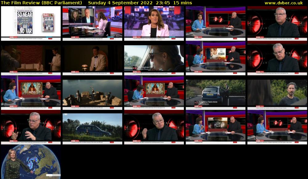 The Film Review (BBC Parliament) Sunday 4 September 2022 23:45 - 00:00