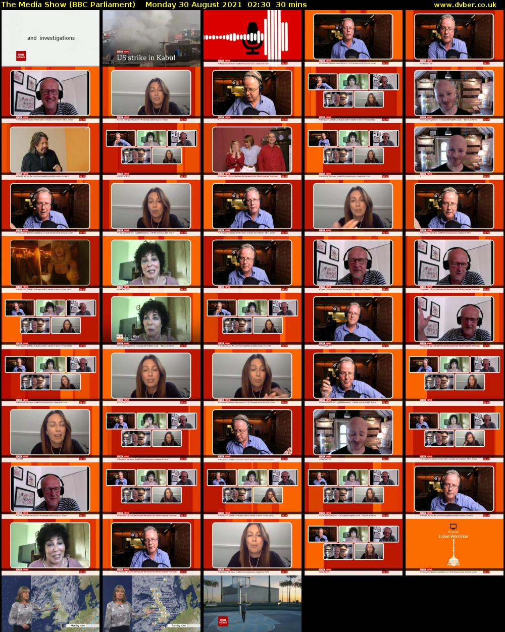 The Media Show (BBC Parliament) Monday 30 August 2021 02:30 - 03:00