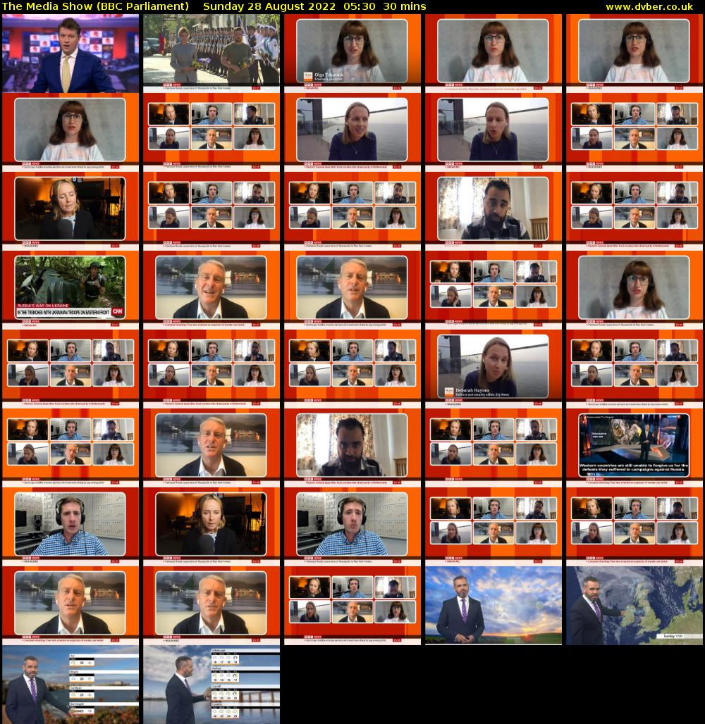 The Media Show (BBC Parliament) Sunday 28 August 2022 05:30 - 06:00