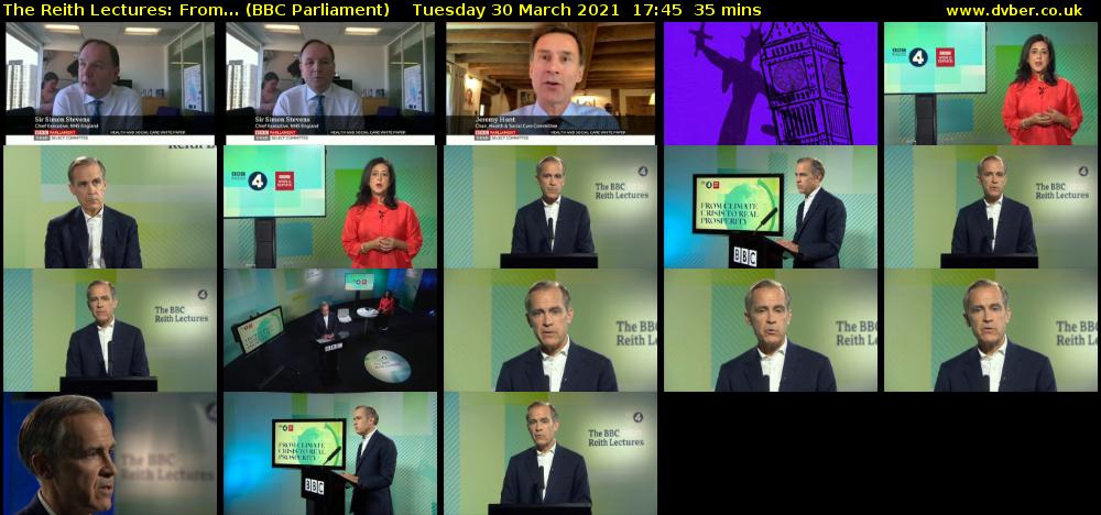 The Reith Lectures: From... (BBC Parliament) Tuesday 30 March 2021 17:45 - 18:20