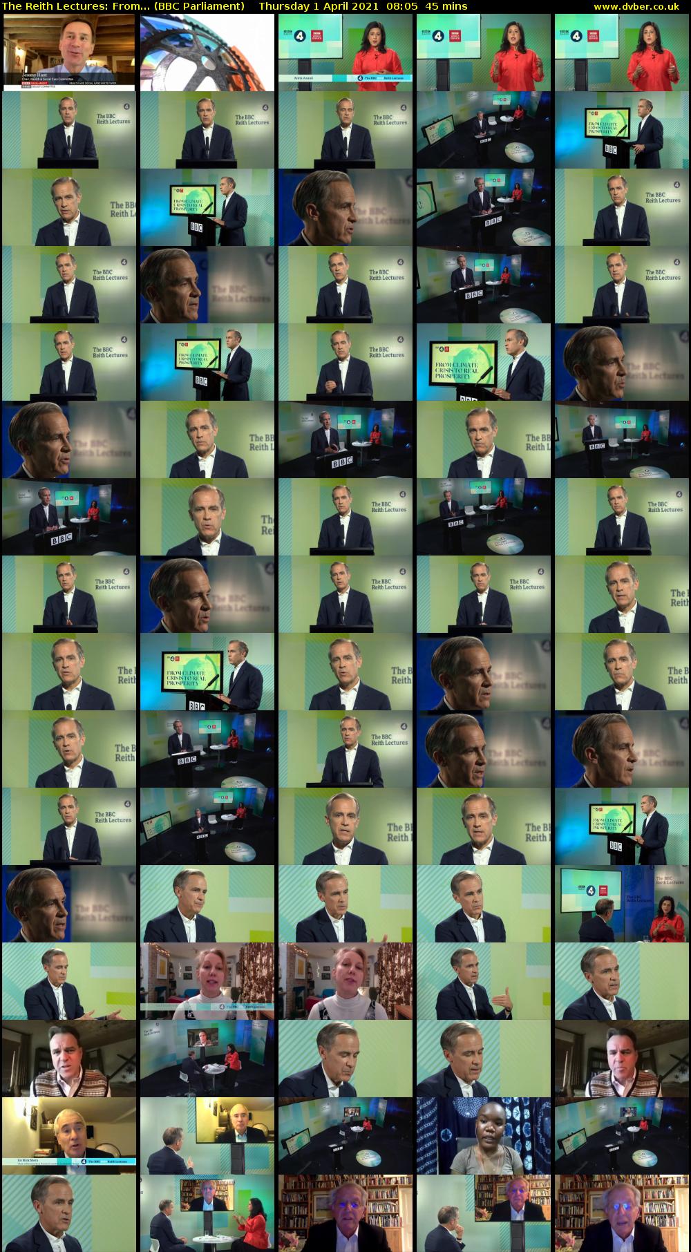 The Reith Lectures: From... (BBC Parliament) Thursday 1 April 2021 08:05 - 08:50