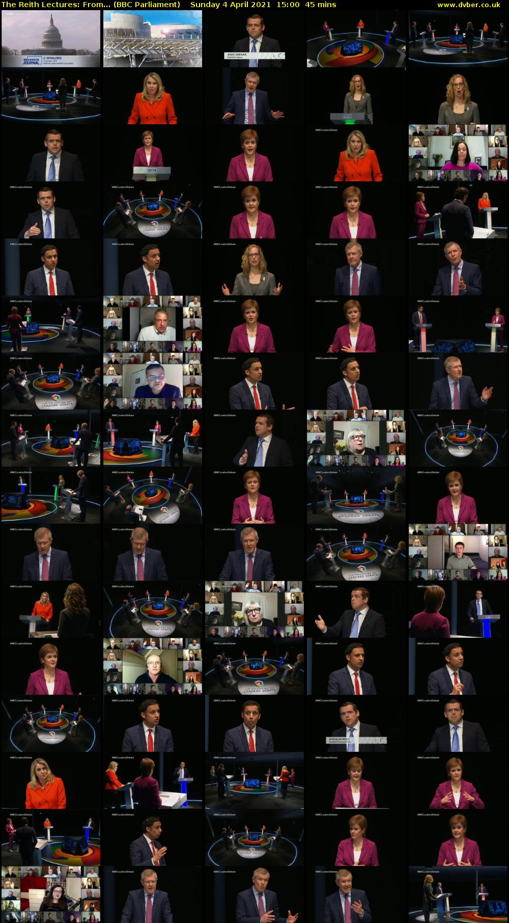The Reith Lectures: From... (BBC Parliament) Sunday 4 April 2021 15:00 - 15:45