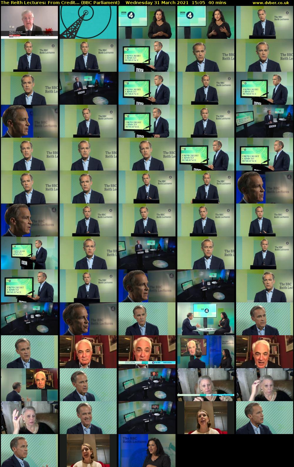 The Reith Lectures: From Credit... (BBC Parliament) Wednesday 31 March 2021 15:05 - 15:45