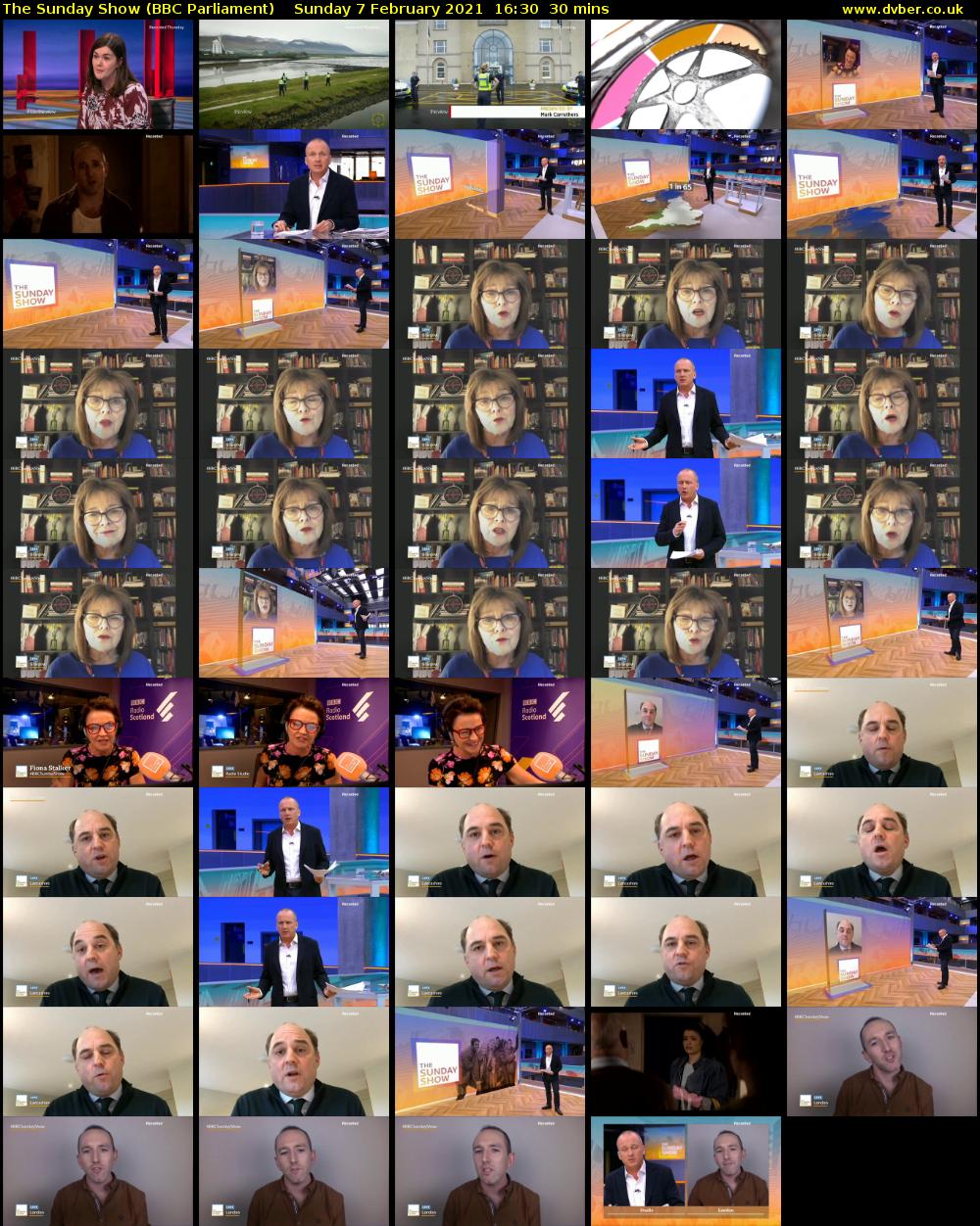 The Sunday Show (BBC Parliament) Sunday 7 February 2021 16:30 - 17:00