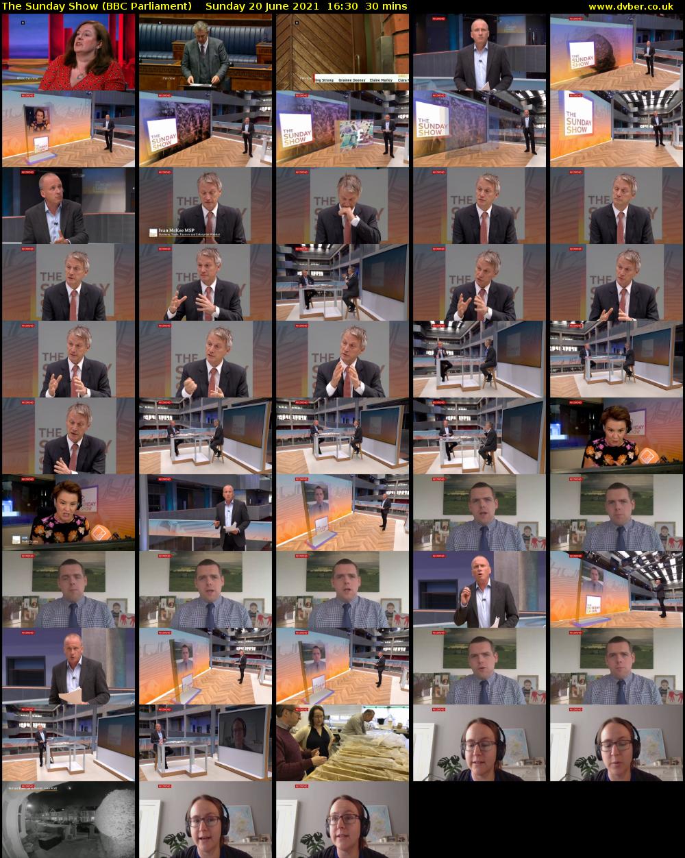 The Sunday Show (BBC Parliament) Sunday 20 June 2021 16:30 - 17:00