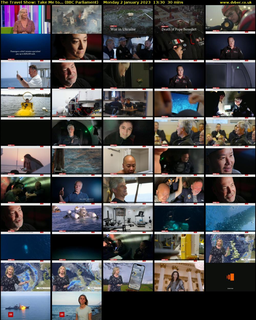 The Travel SHow: Take Me to... (BBC Parliament) Monday 2 January 2023 13:30 - 14:00