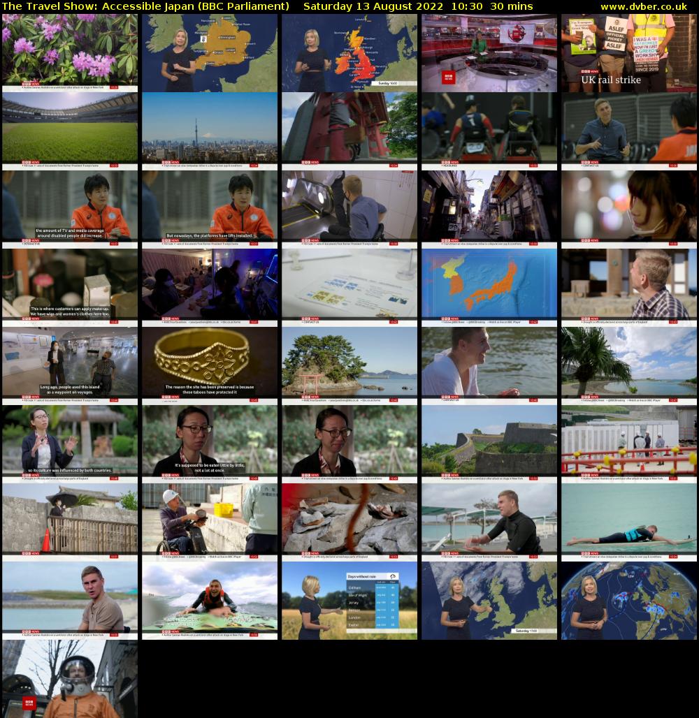The Travel Show: Accessible Japan (BBC Parliament) Saturday 13 August 2022 10:30 - 11:00