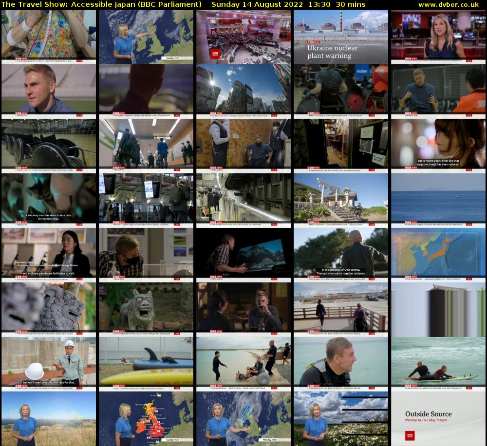 The Travel Show: Accessible Japan (BBC Parliament) Sunday 14 August 2022 13:30 - 14:00