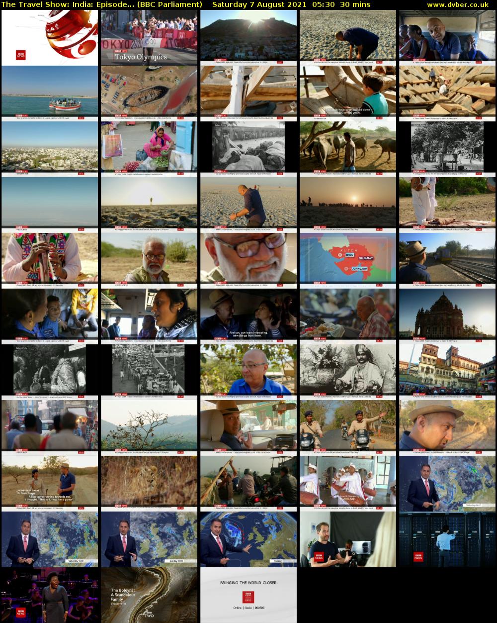 The Travel Show: India: Episode... (BBC Parliament) Saturday 7 August 2021 05:30 - 06:00