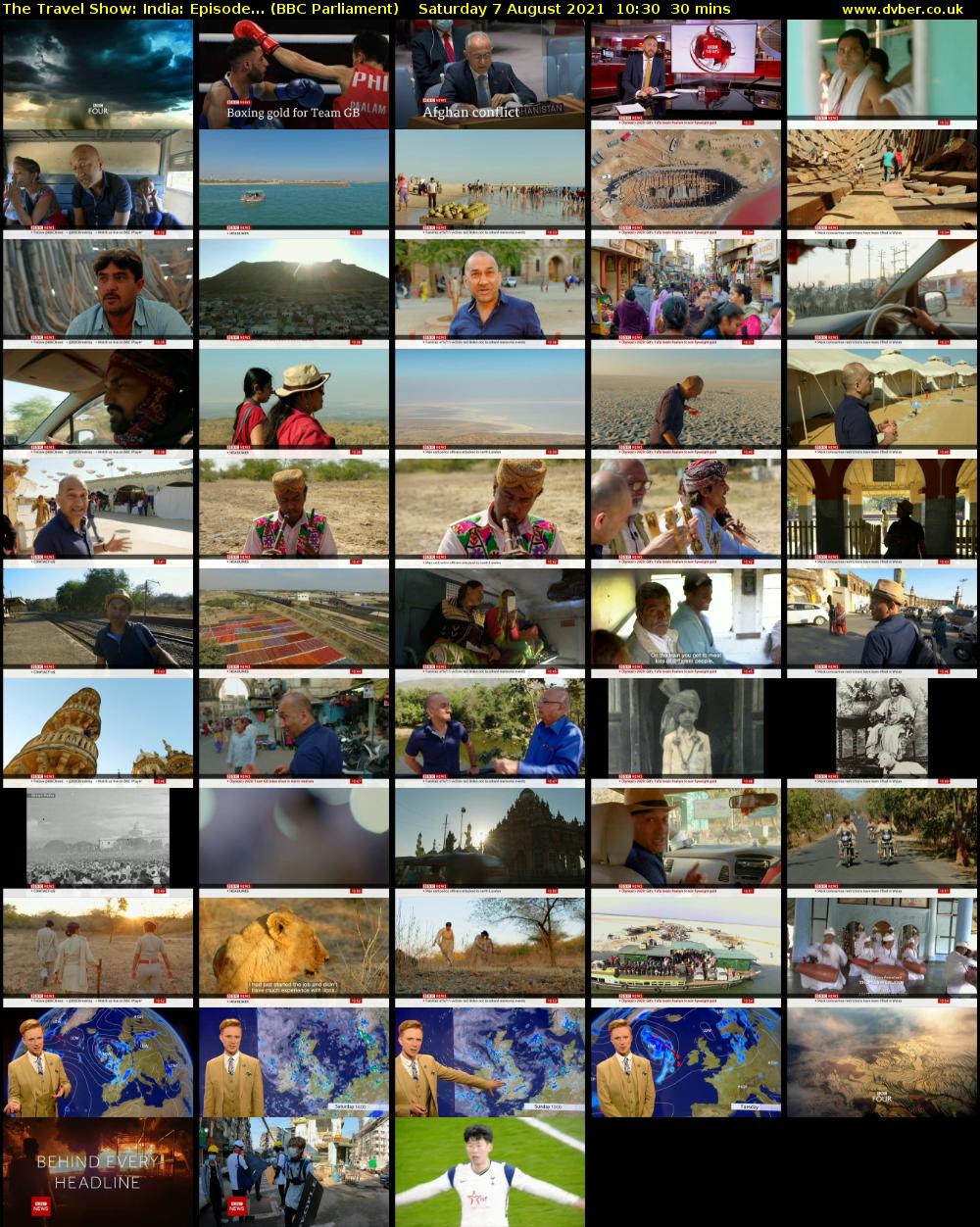 The Travel Show: India: Episode... (BBC Parliament) Saturday 7 August 2021 10:30 - 11:00