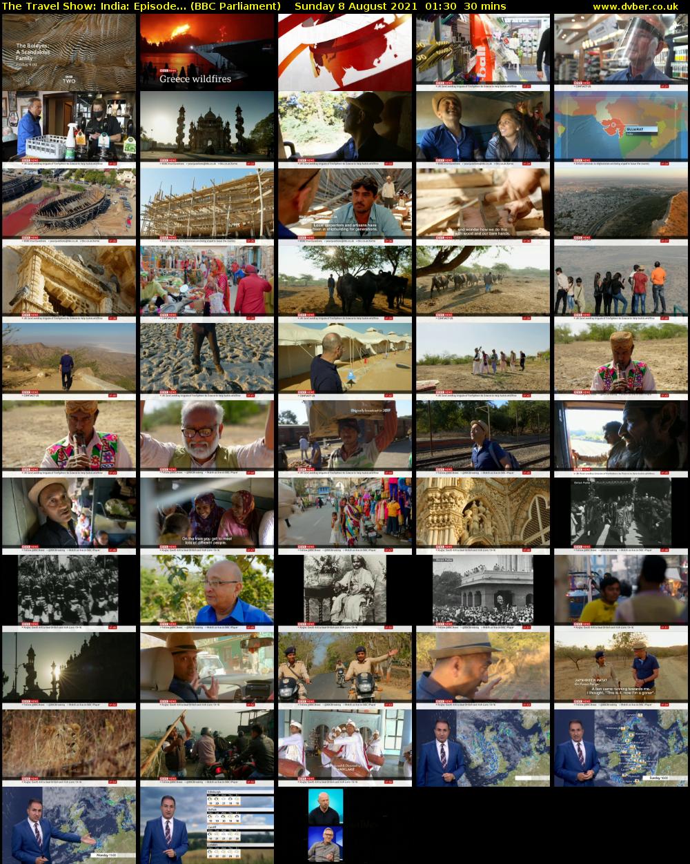 The Travel Show: India: Episode... (BBC Parliament) Sunday 8 August 2021 01:30 - 02:00