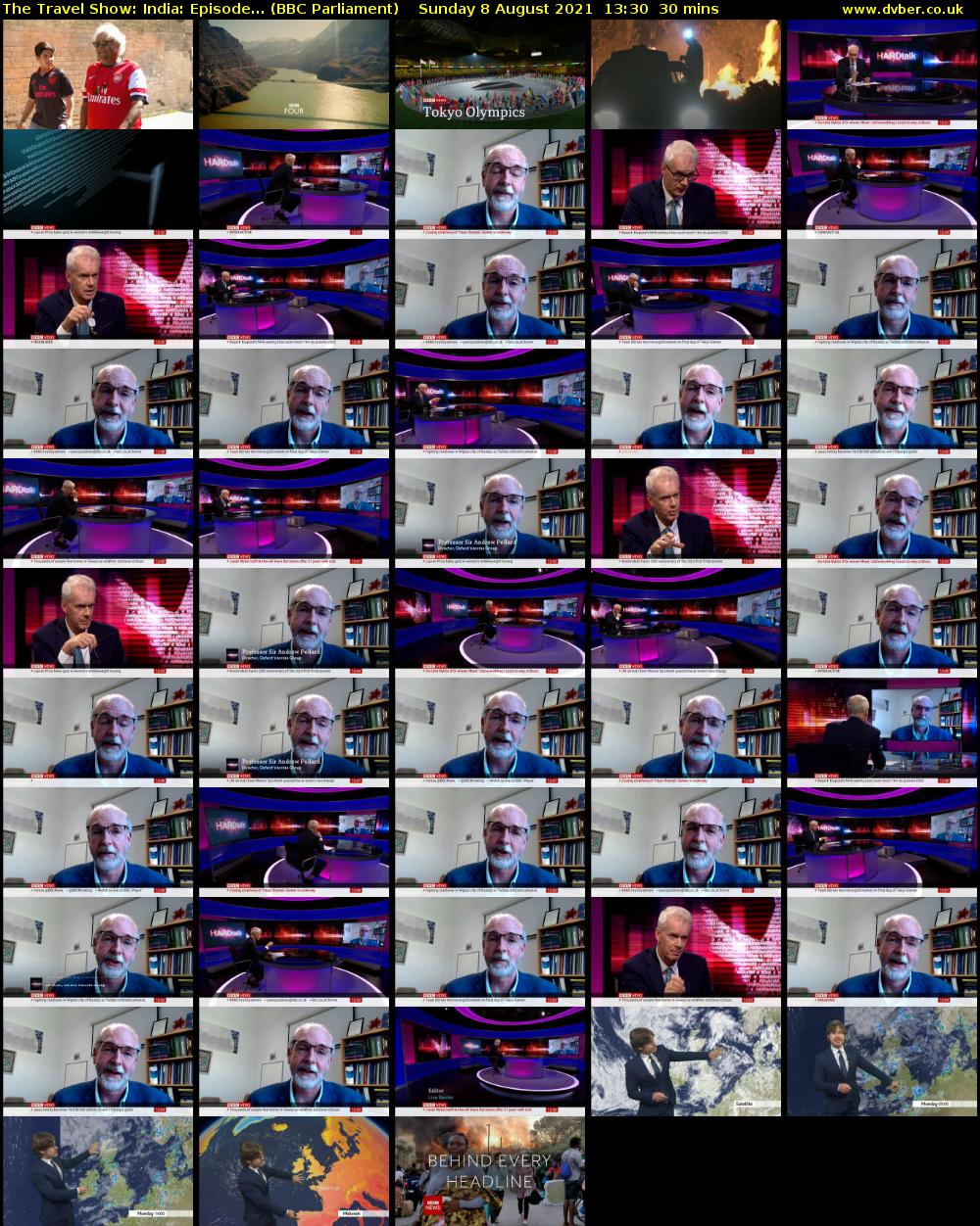 The Travel Show: India: Episode... (BBC Parliament) Sunday 8 August 2021 13:30 - 14:00