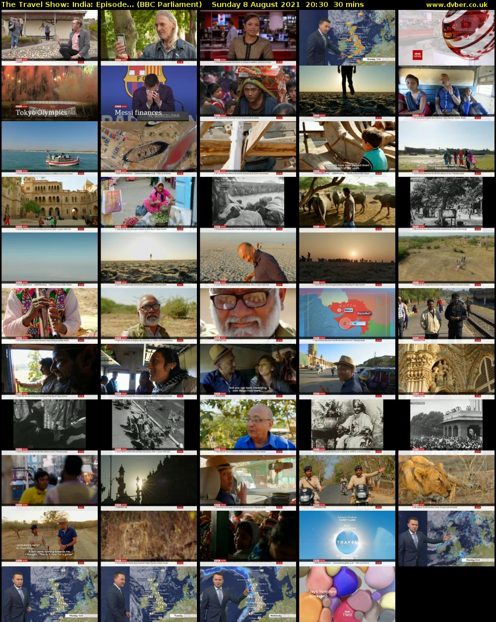 The Travel Show: India: Episode... (BBC Parliament) Sunday 8 August 2021 20:30 - 21:00
