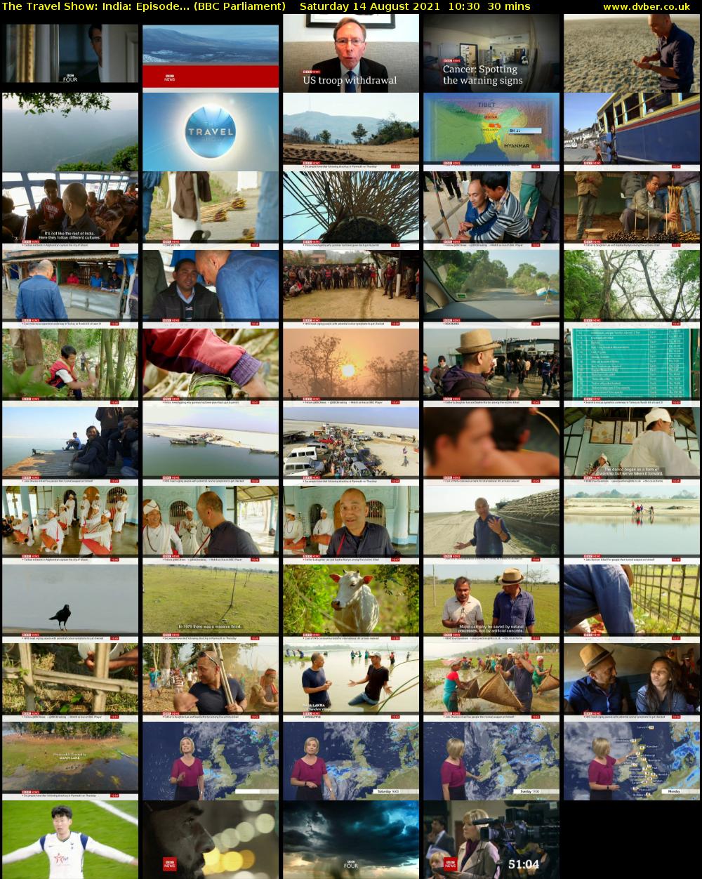 The Travel Show: India: Episode... (BBC Parliament) Saturday 14 August 2021 10:30 - 11:00