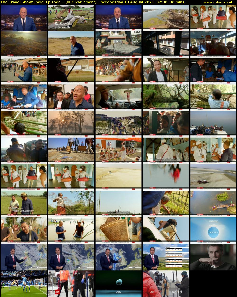The Travel Show: India: Episode... (BBC Parliament) Wednesday 18 August 2021 02:30 - 03:00