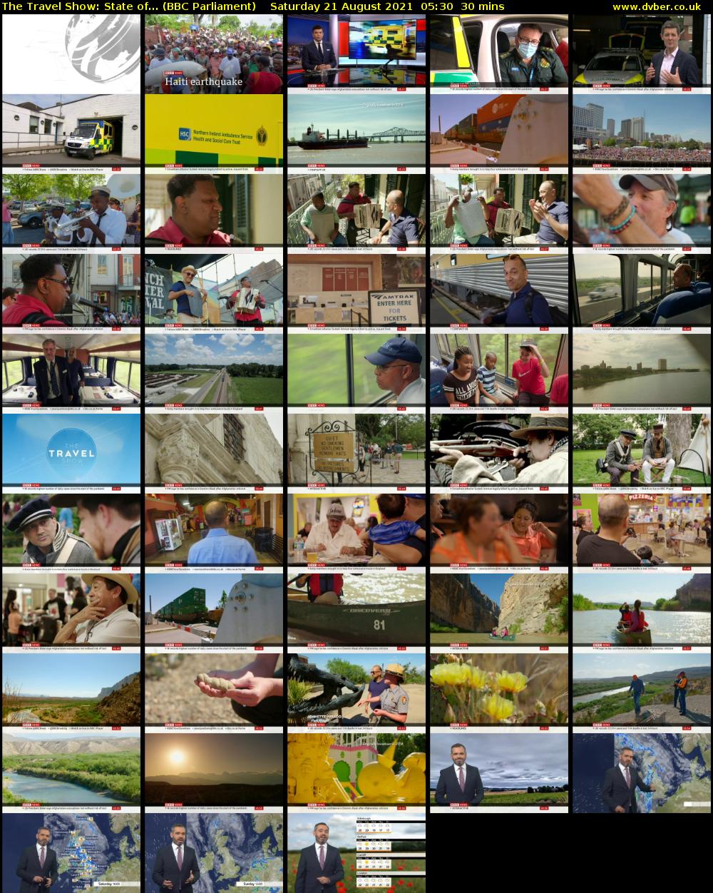 The Travel Show: State of... (BBC Parliament) Saturday 21 August 2021 05:30 - 06:00