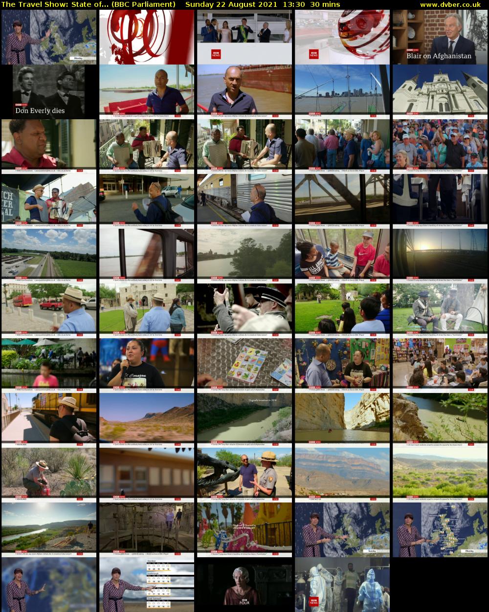 The Travel Show: State of... (BBC Parliament) Sunday 22 August 2021 13:30 - 14:00