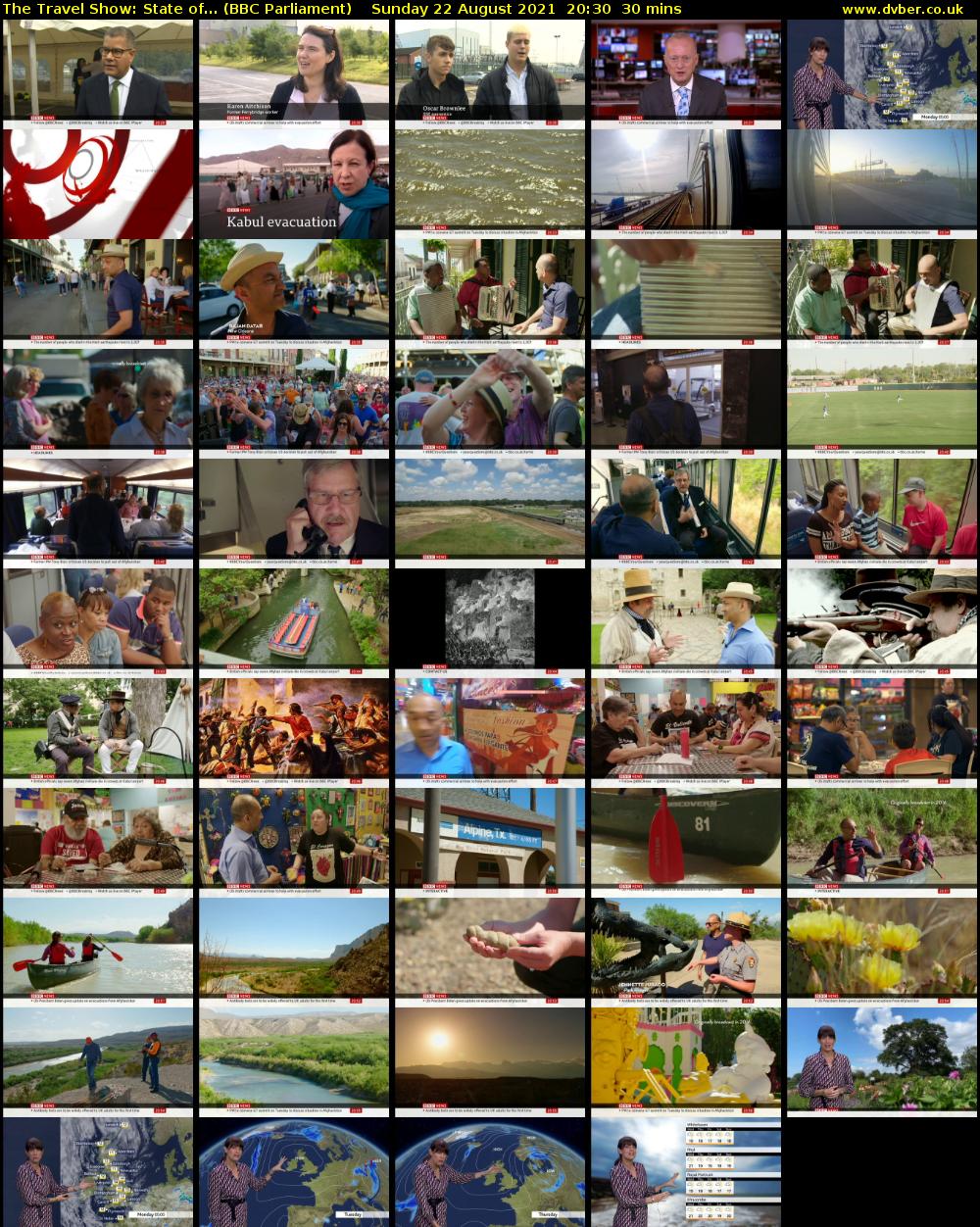 The Travel Show: State of... (BBC Parliament) Sunday 22 August 2021 20:30 - 21:00