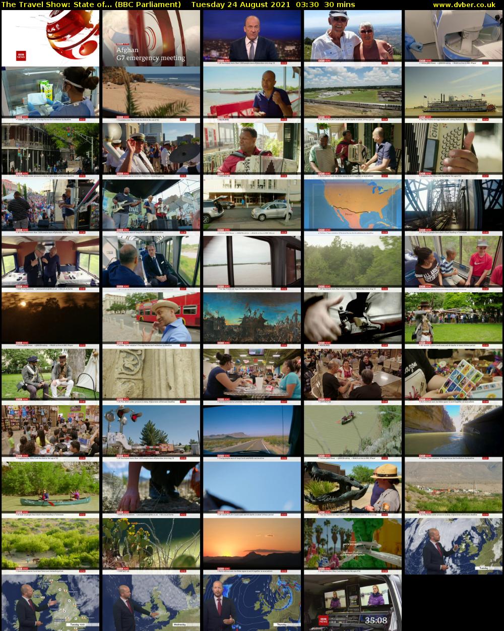 The Travel Show: State of... (BBC Parliament) Tuesday 24 August 2021 03:30 - 04:00