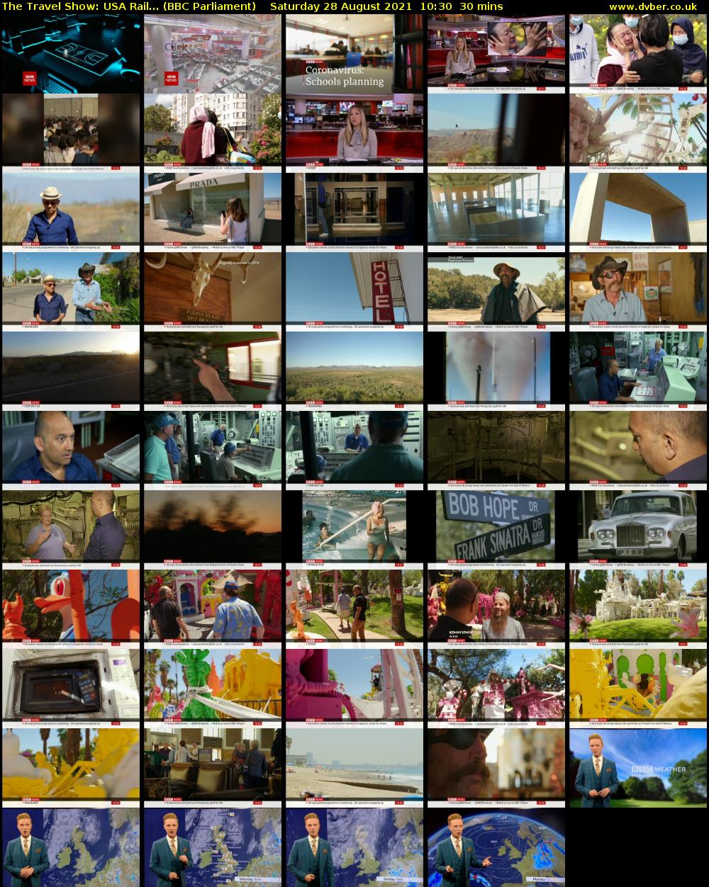 The Travel Show: USA Rail... (BBC Parliament) Saturday 28 August 2021 10:30 - 11:00
