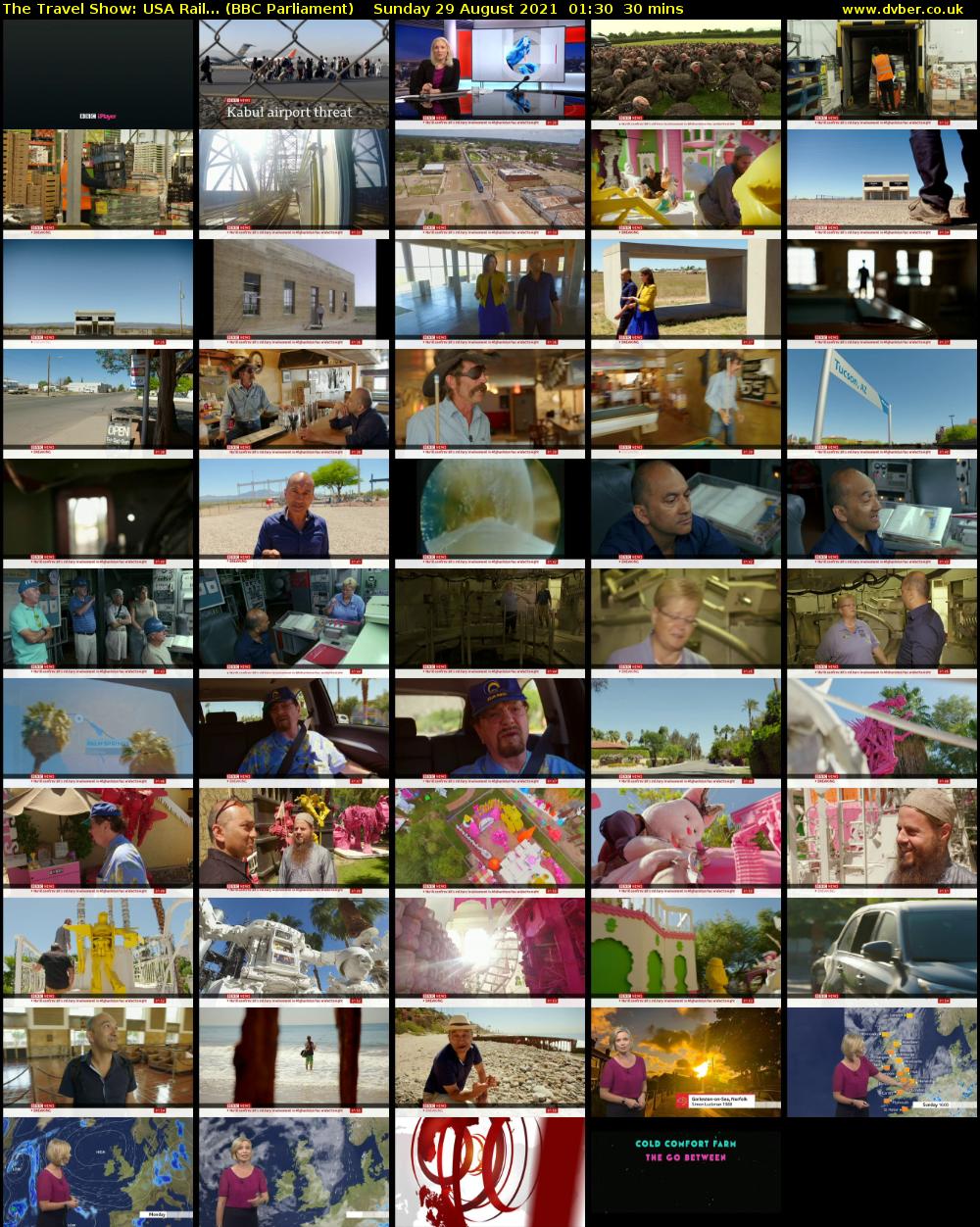 The Travel Show: USA Rail... (BBC Parliament) Sunday 29 August 2021 01:30 - 02:00
