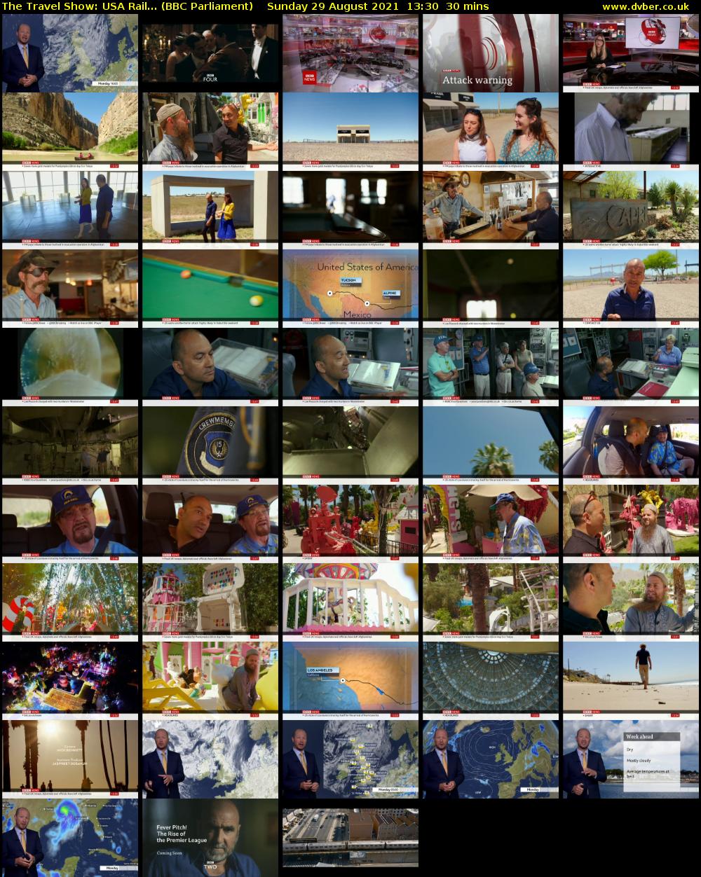 The Travel Show: USA Rail... (BBC Parliament) Sunday 29 August 2021 13:30 - 14:00