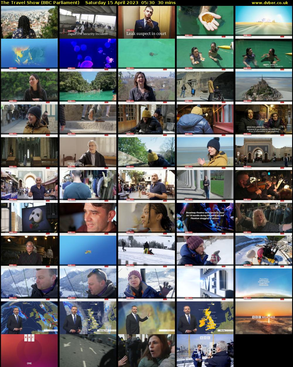 The Travel Show (BBC Parliament) Saturday 15 April 2023 05:30 - 06:00