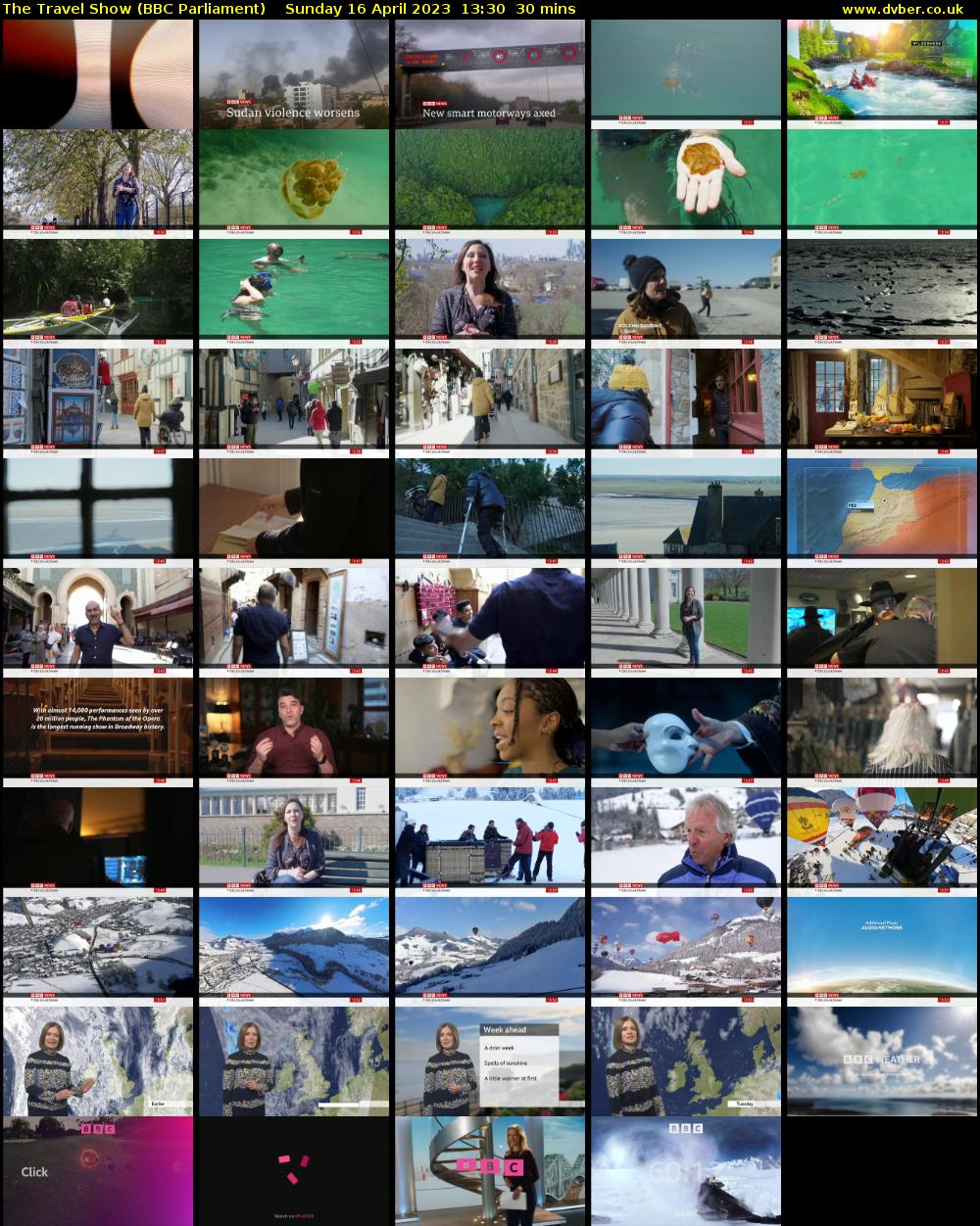 The Travel Show (BBC Parliament) Sunday 16 April 2023 13:30 - 14:00