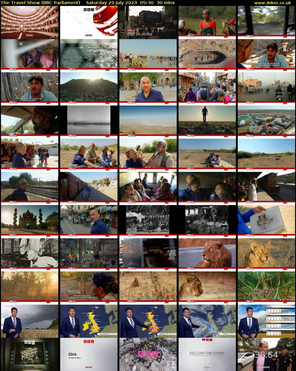The Travel Show (BBC Parliament) Saturday 29 July 2023 05:30 - 06:00