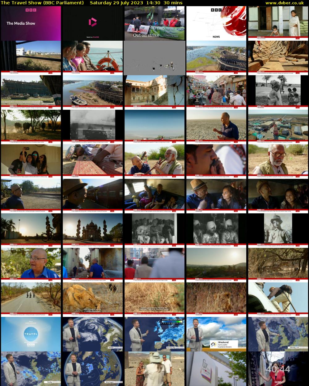The Travel Show (BBC Parliament) Saturday 29 July 2023 14:30 - 15:00