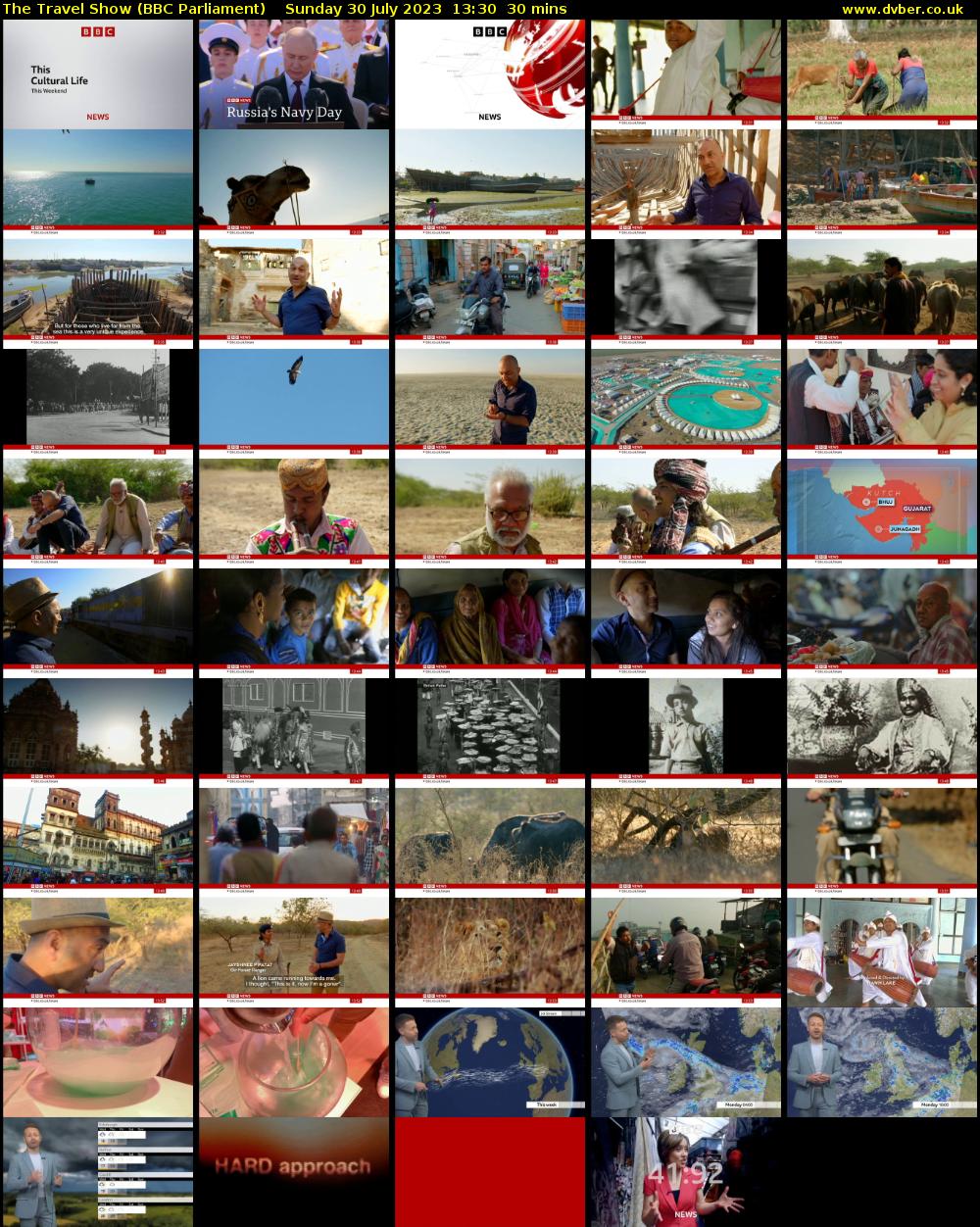 The Travel Show (BBC Parliament) Sunday 30 July 2023 13:30 - 14:00