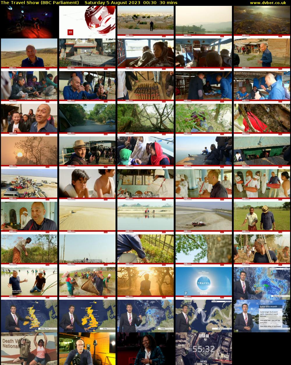 The Travel Show (BBC Parliament) Saturday 5 August 2023 00:30 - 01:00