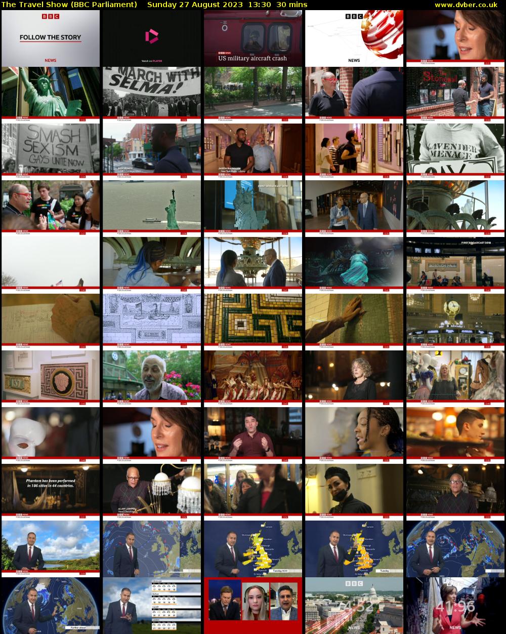 The Travel Show (BBC Parliament) Sunday 27 August 2023 13:30 - 14:00