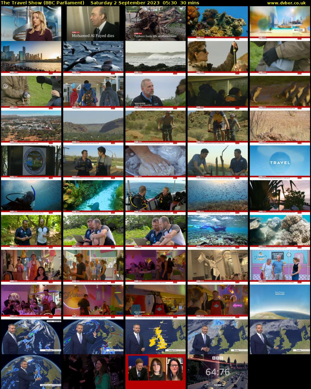 The Travel Show (BBC Parliament) Saturday 2 September 2023 05:30 - 06:00
