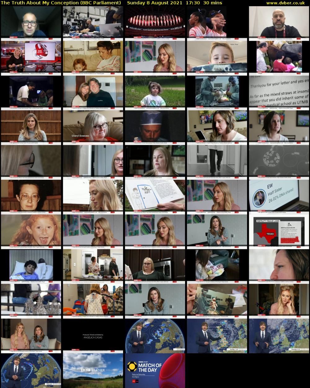 The Truth About My Conception (BBC Parliament) Sunday 8 August 2021 17:30 - 18:00