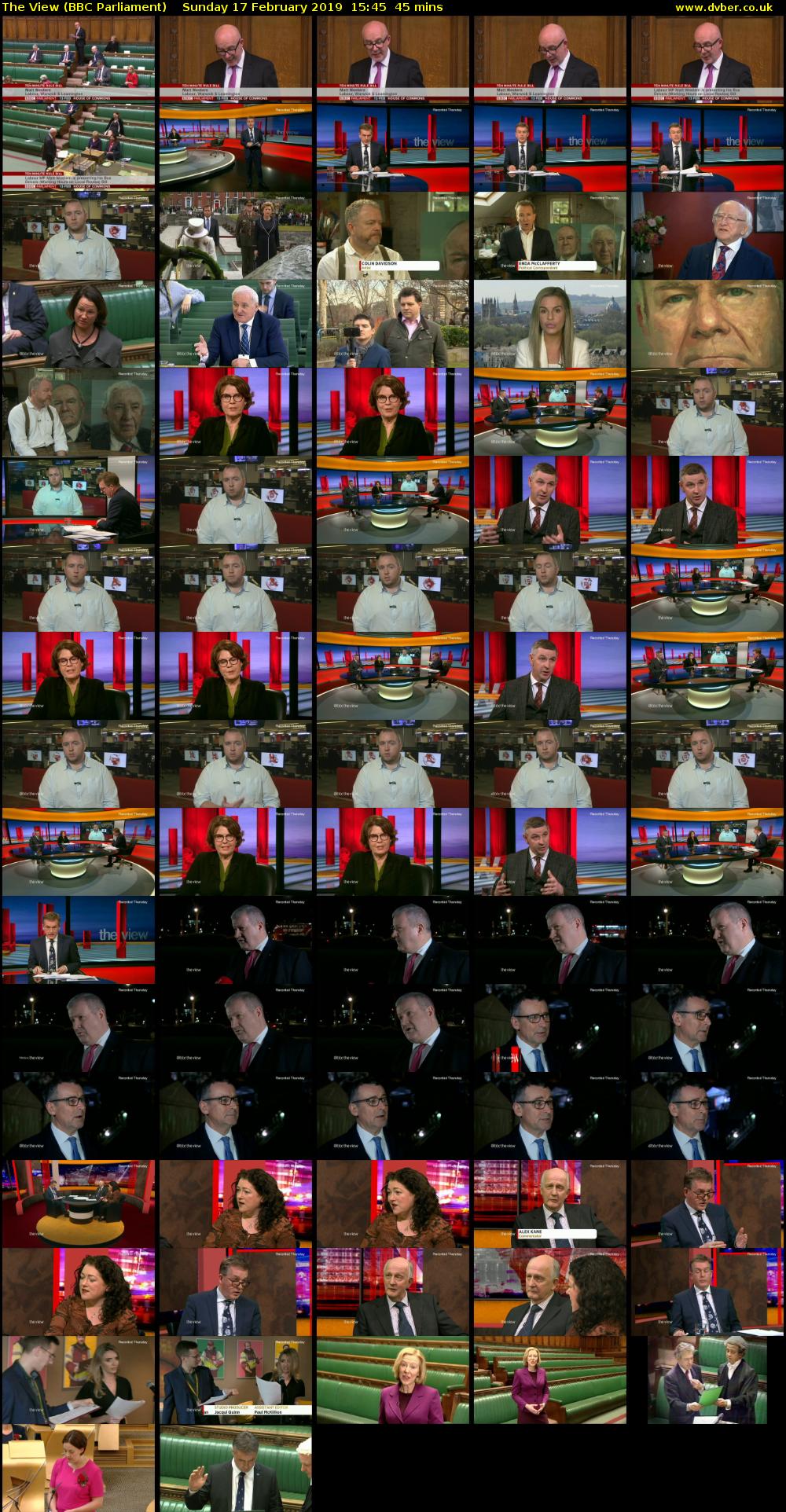 The View (BBC Parliament) Sunday 17 February 2019 15:45 - 16:30