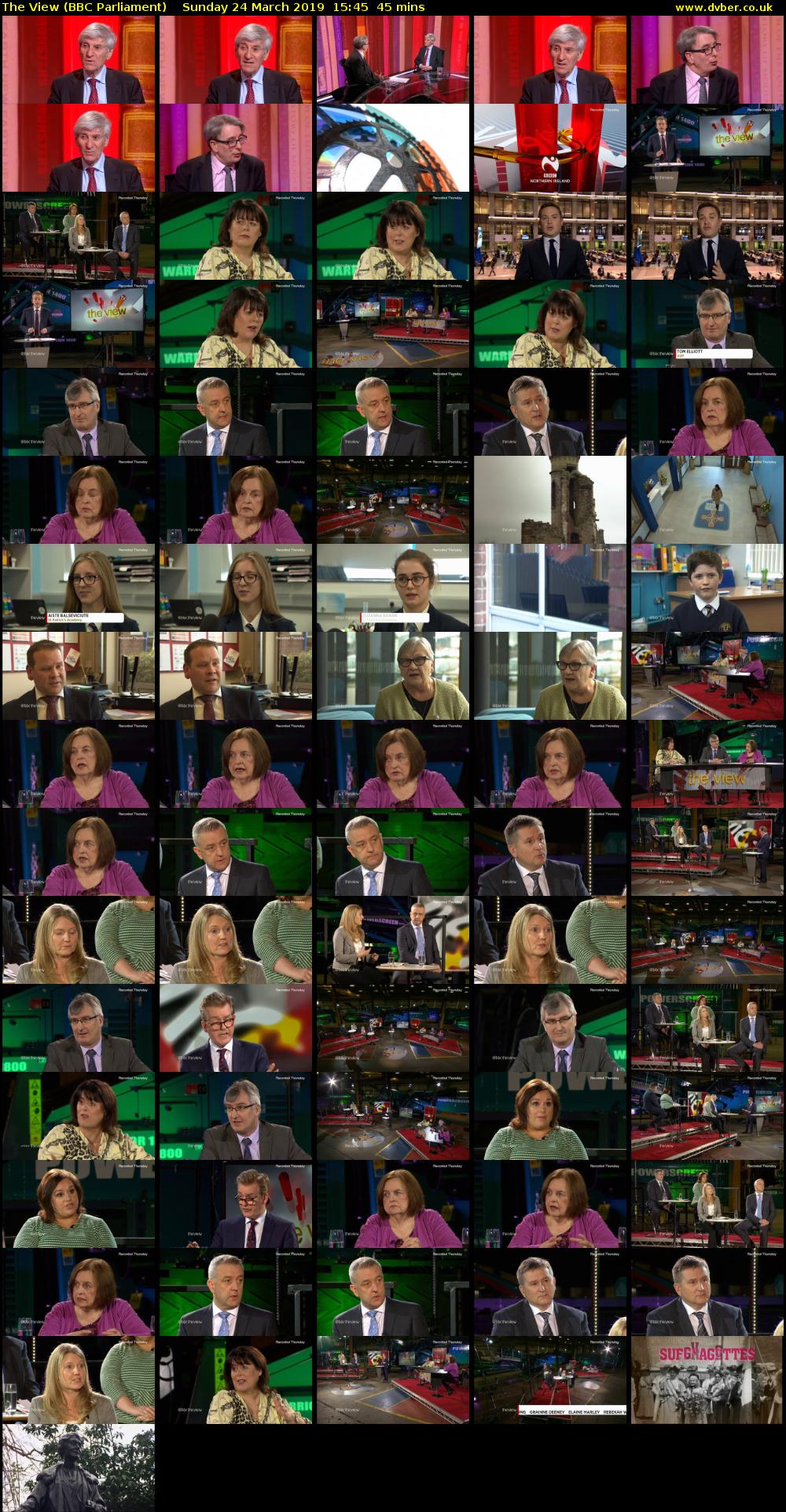 The View (BBC Parliament) Sunday 24 March 2019 15:45 - 16:30