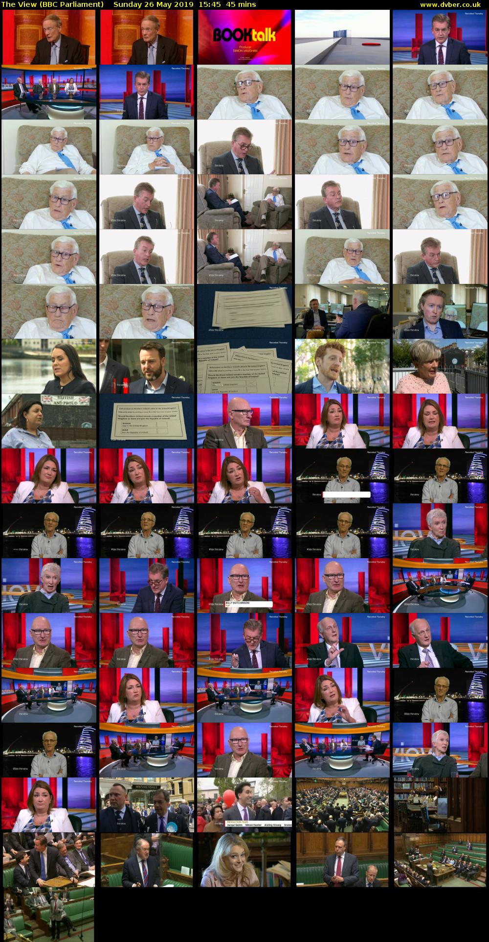 The View (BBC Parliament) Sunday 26 May 2019 15:45 - 16:30