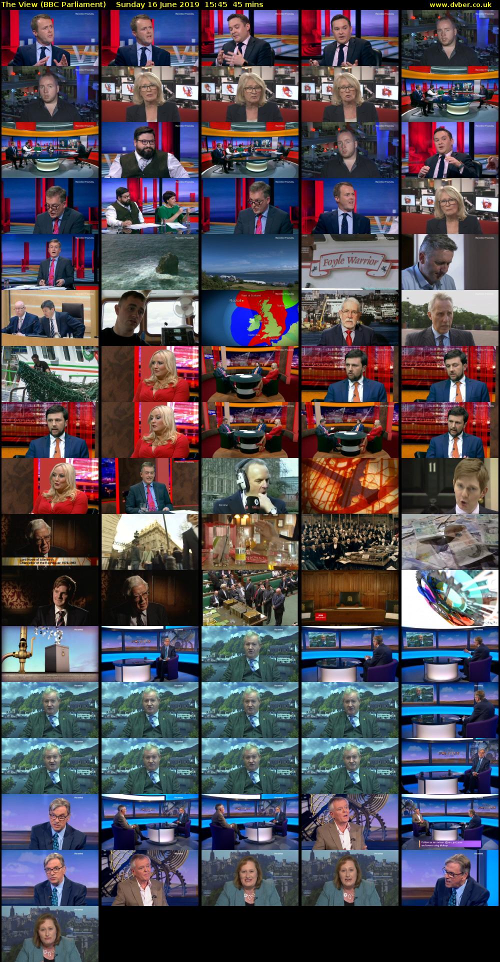 The View (BBC Parliament) Sunday 16 June 2019 15:45 - 16:30