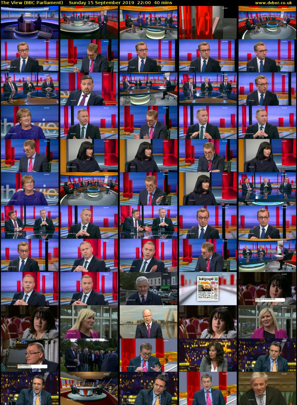 The View (BBC Parliament) Sunday 15 September 2019 22:00 - 22:40
