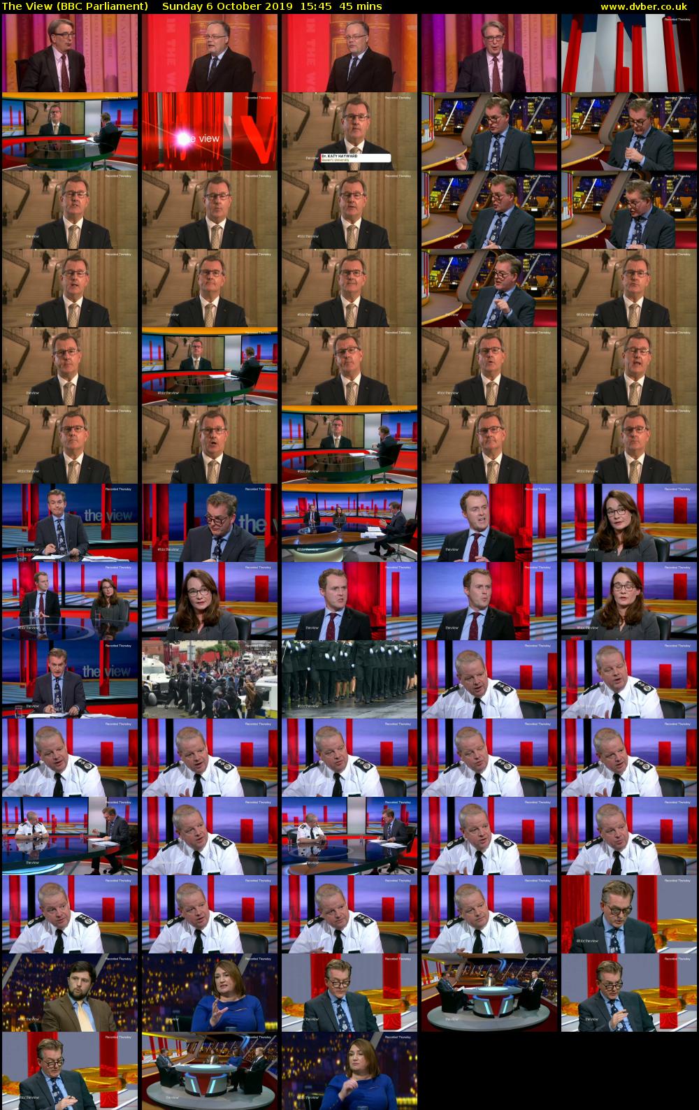 The View (BBC Parliament) Sunday 6 October 2019 15:45 - 16:30