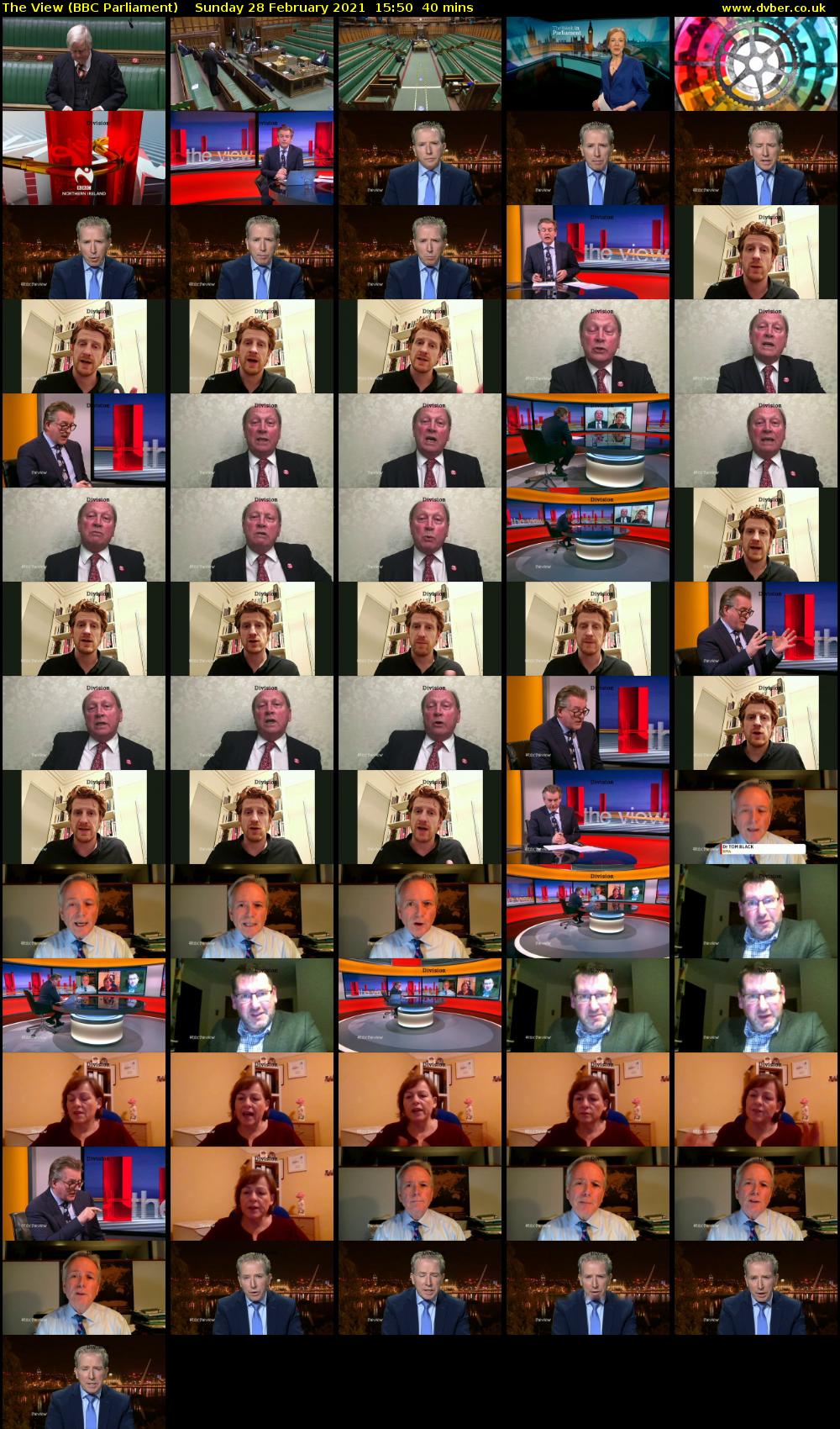 The View (BBC Parliament) Sunday 28 February 2021 15:50 - 16:30